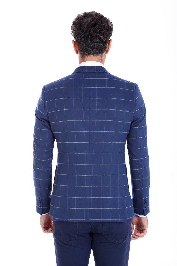 WSS Modeled Slim Fit Navy Blue Jacket  - Regina
