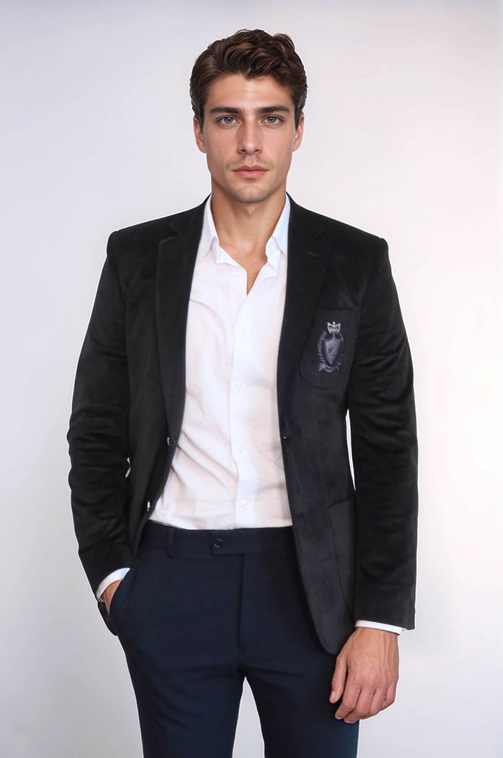 WSS Bag Pocket Rigging Velvet Black Jacket- - Montélimar