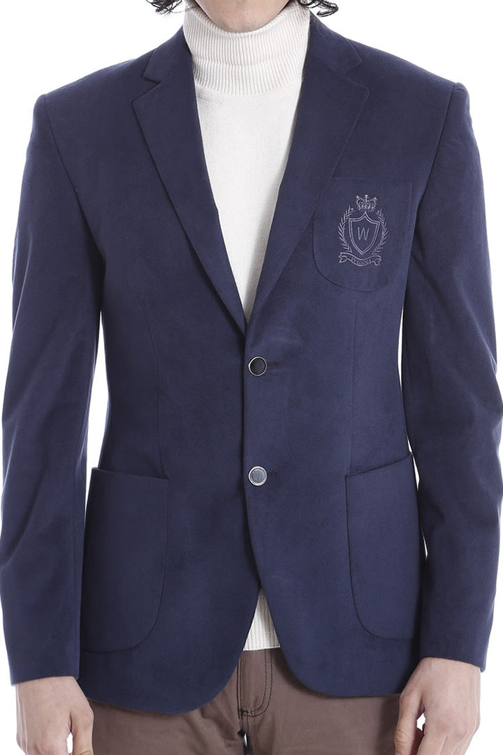 WSS Bag Pocket Rigging Velvet Navy Blue Jacket- - Glens Falls