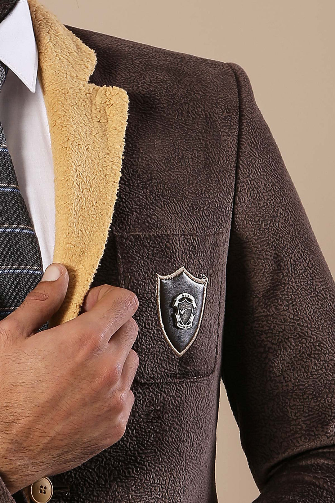 WSS Furry Light Beige Blazer  - Franklin