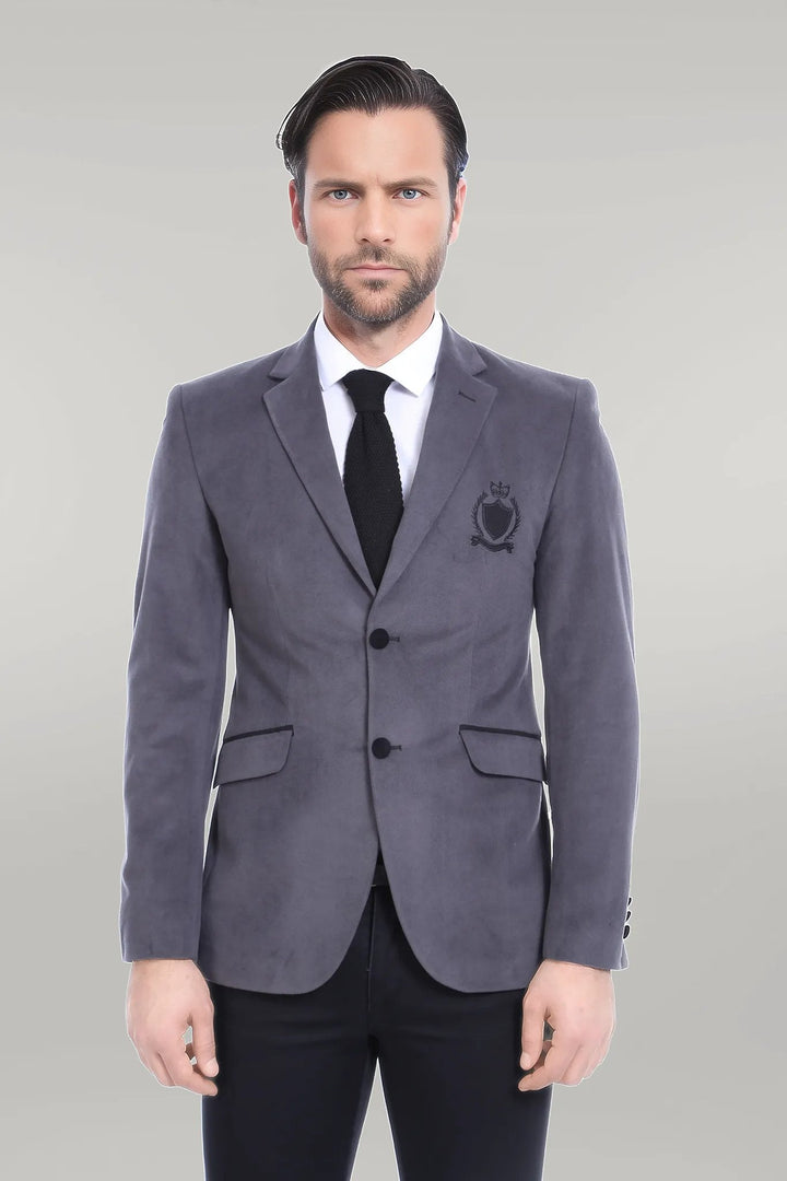 WSS Pocket Flap Rigging Velvet Grey Jacket- - Singen