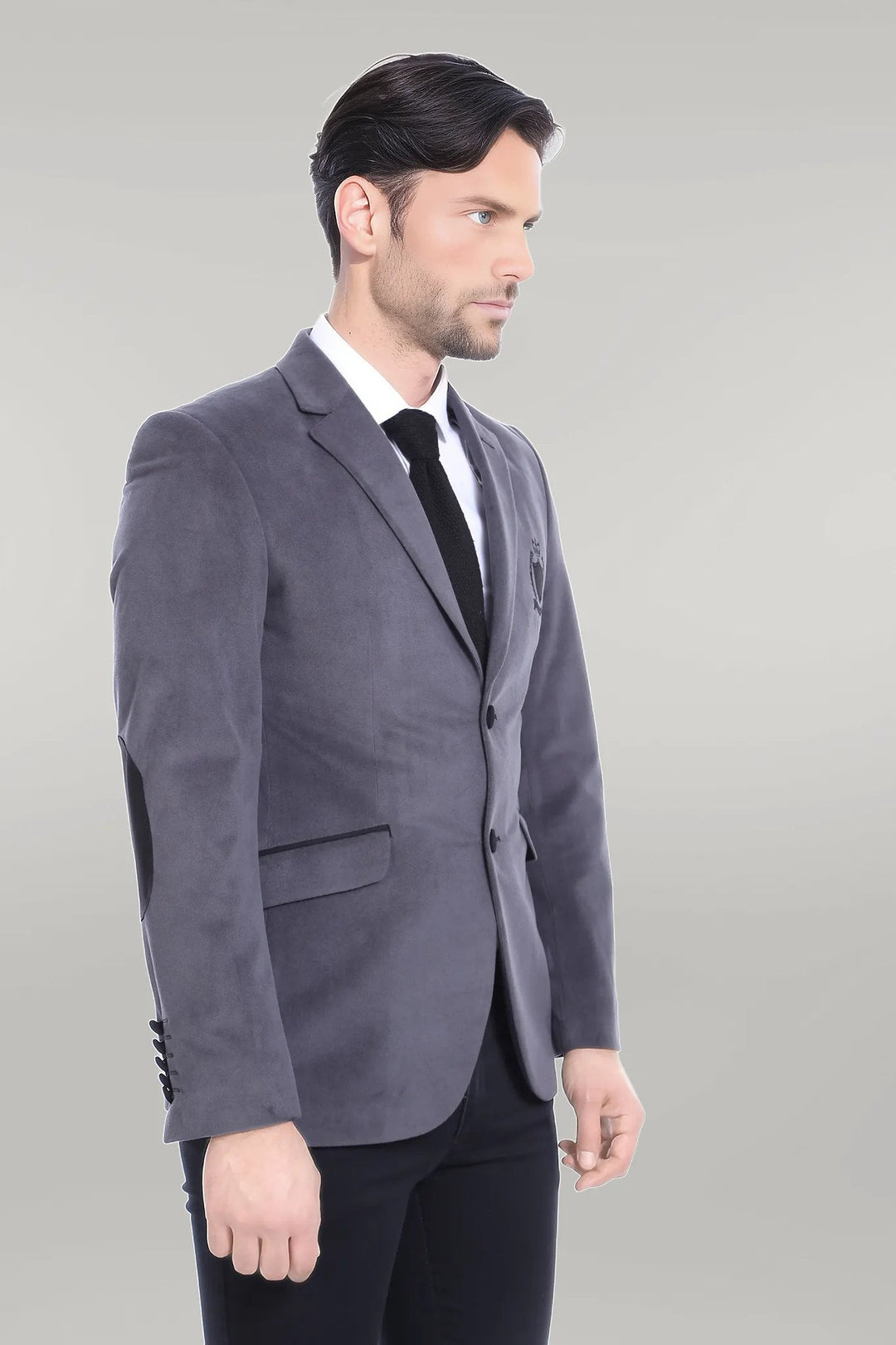 WSS Pocket Flap Rigging Velvet Grey Jacket- - Singen