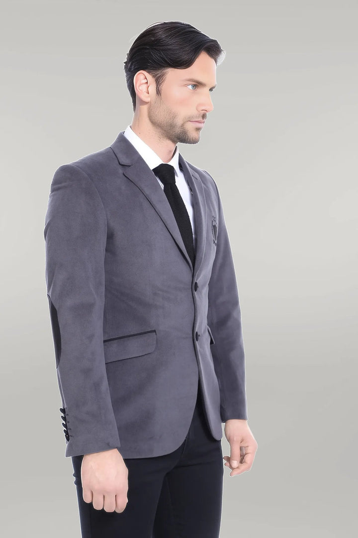 WSS Pocket Flap Rigging Velvet Grey Jacket- - Singen