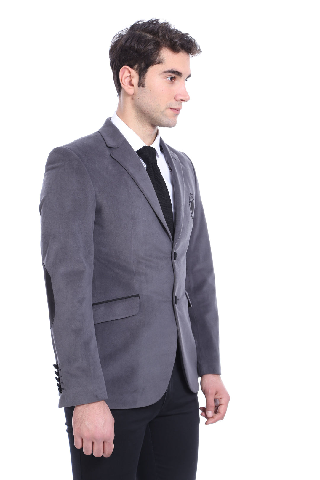 WSS Pocket Flap Rigging Velvet Grey Jacket- - Potenza