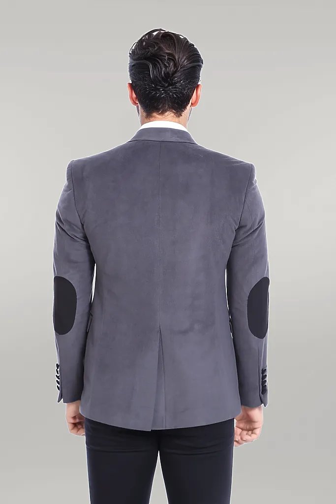WSS Pocket Flap Rigging Velvet Grey Jacket- - Singen
