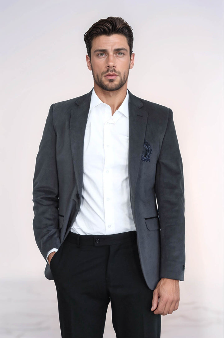 WSS Pocket Flap Rigging Velvet Grey Jacket- - East Honolulu