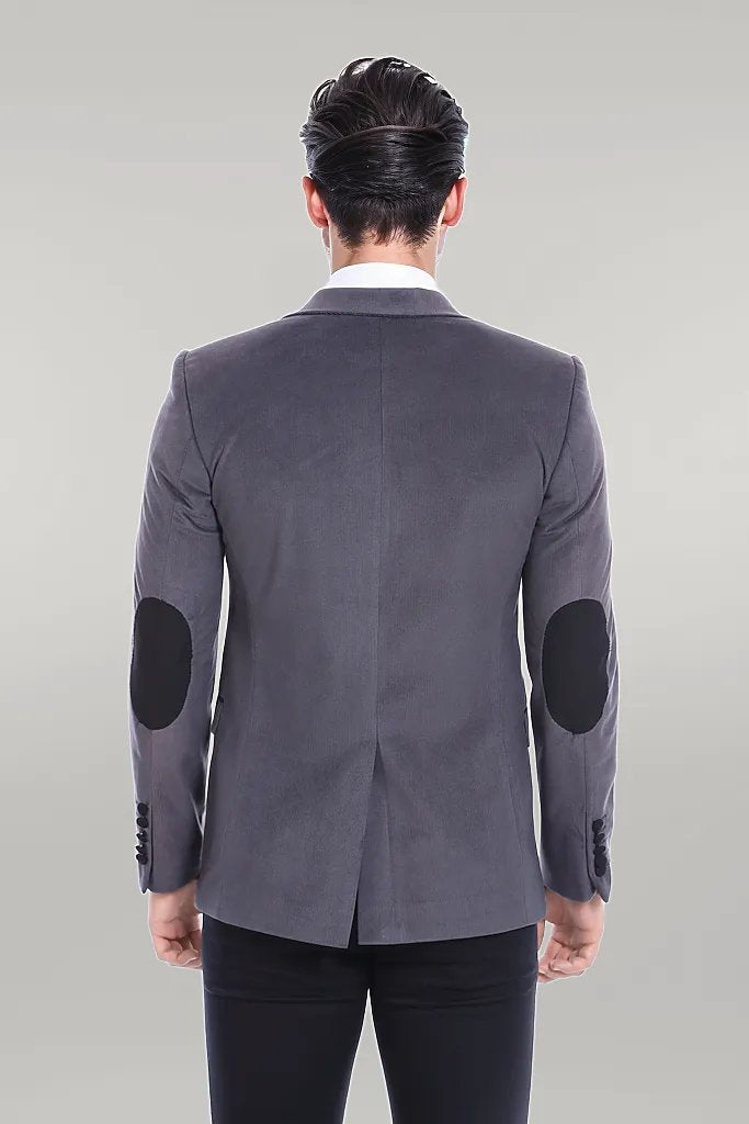 WSS Pocket Flap Rigging Velvet Grey Jacket- - Singen