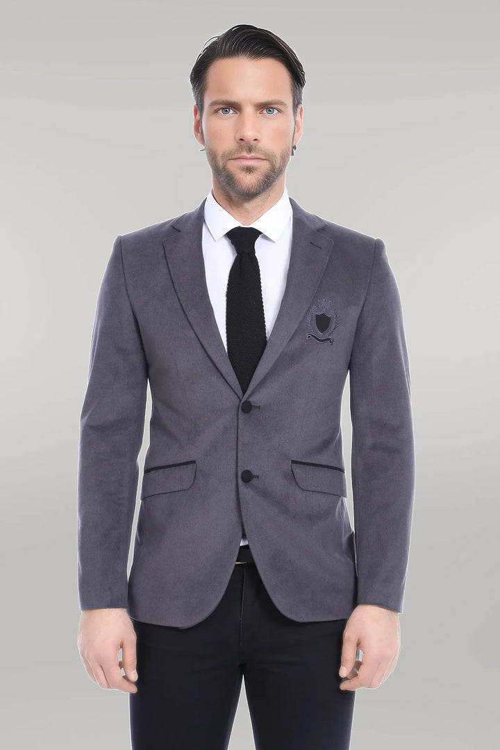 WSS Pocket Flap Rigging Velvet Grey Jacket- - Singen