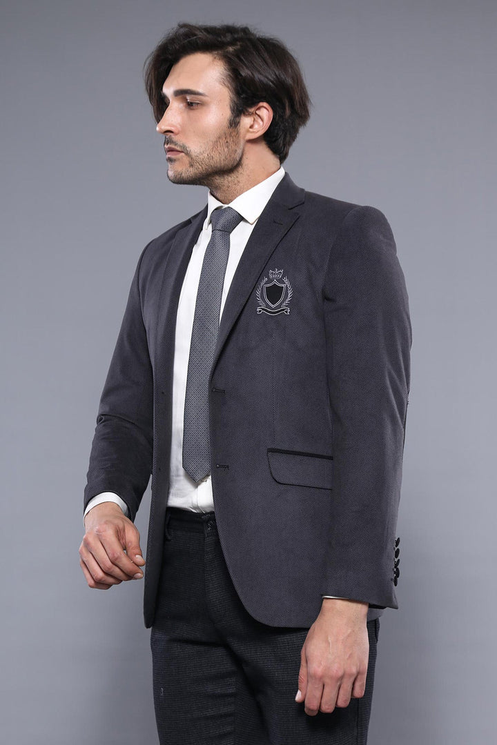 WSS Pocket Flap Rigging Velvet Grey Jacket- - Bridgeport