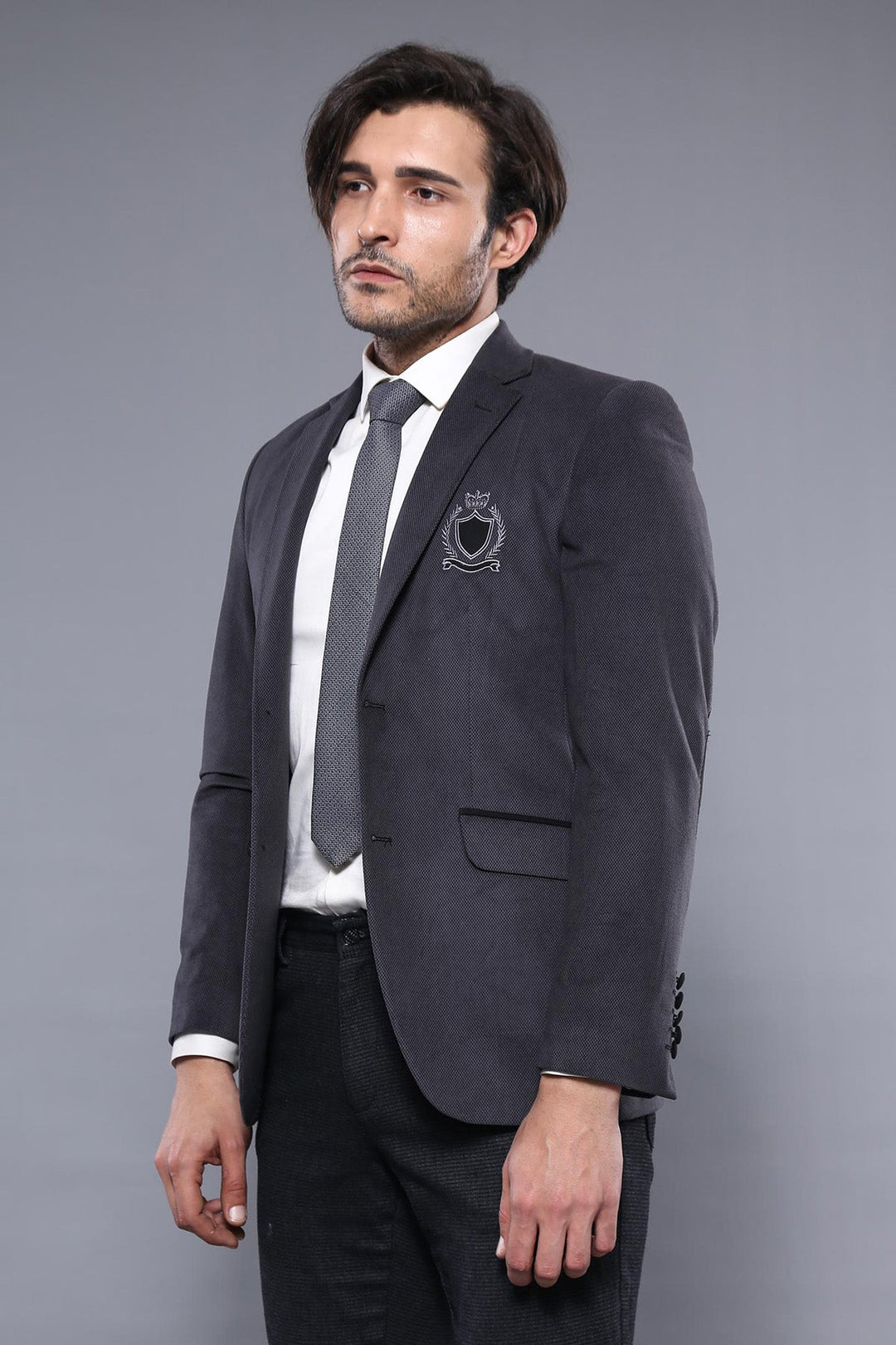 WSS Pocket Flap Rigging Velvet Grey Jacket- - Bridgeport