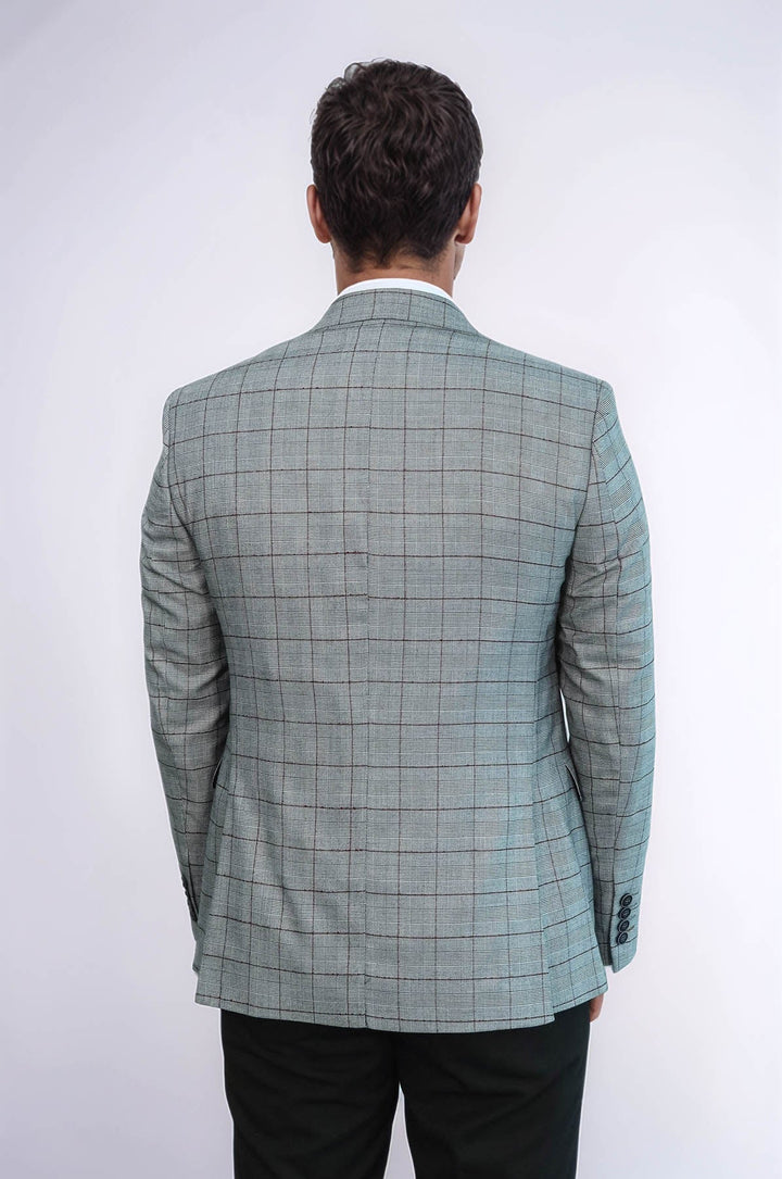 WSS Set of Plaid Blazer and Vest  - Benton