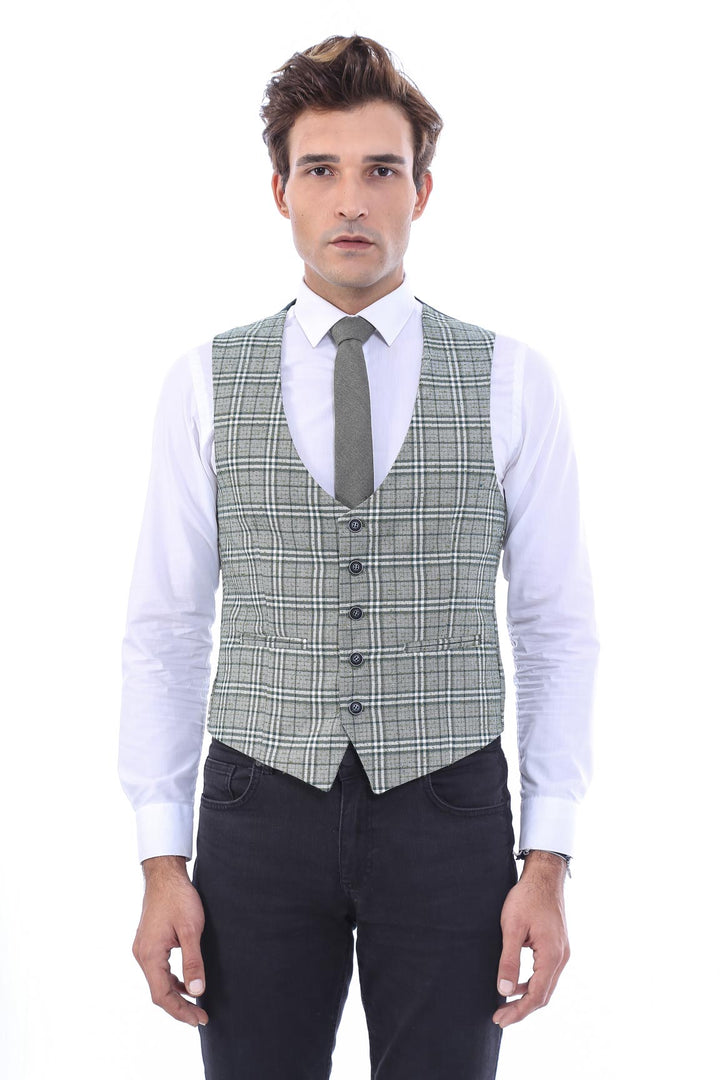 WSS Set of Plaid Blazer and Vest  - Puyallup
