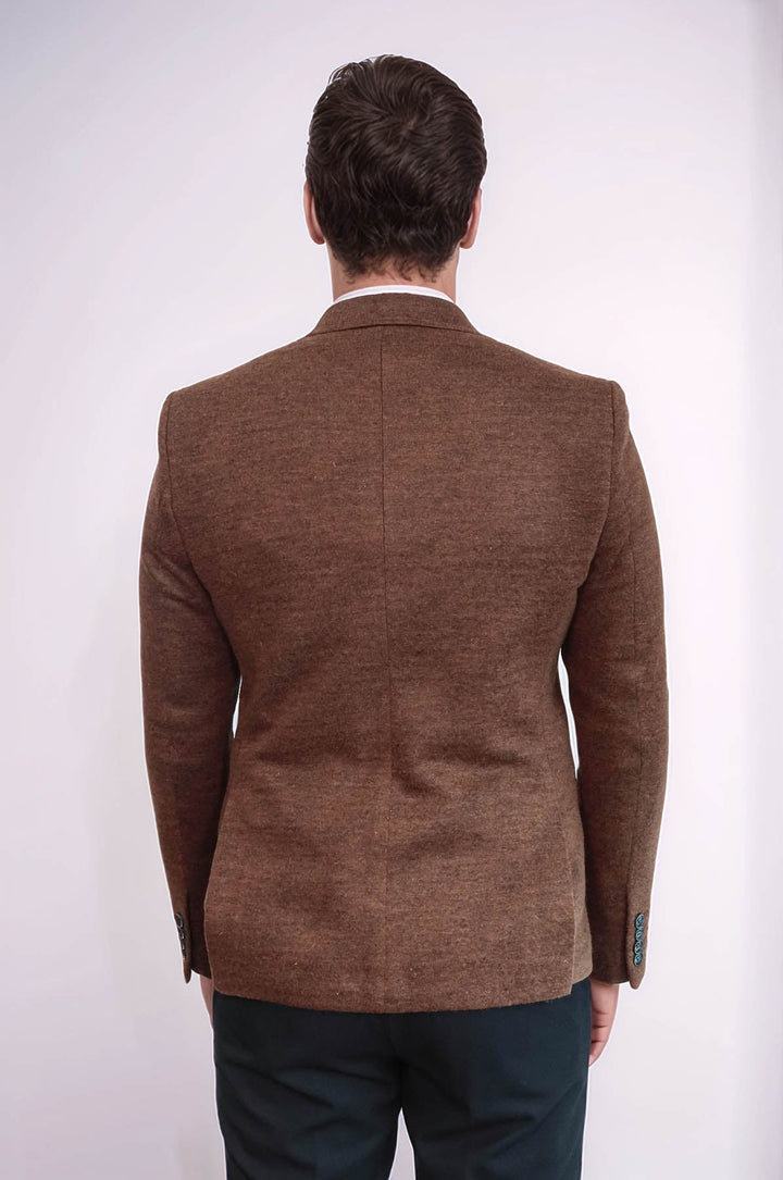 WSS Brown Slim Fit Jacket for Men  - Gelsenkirchen