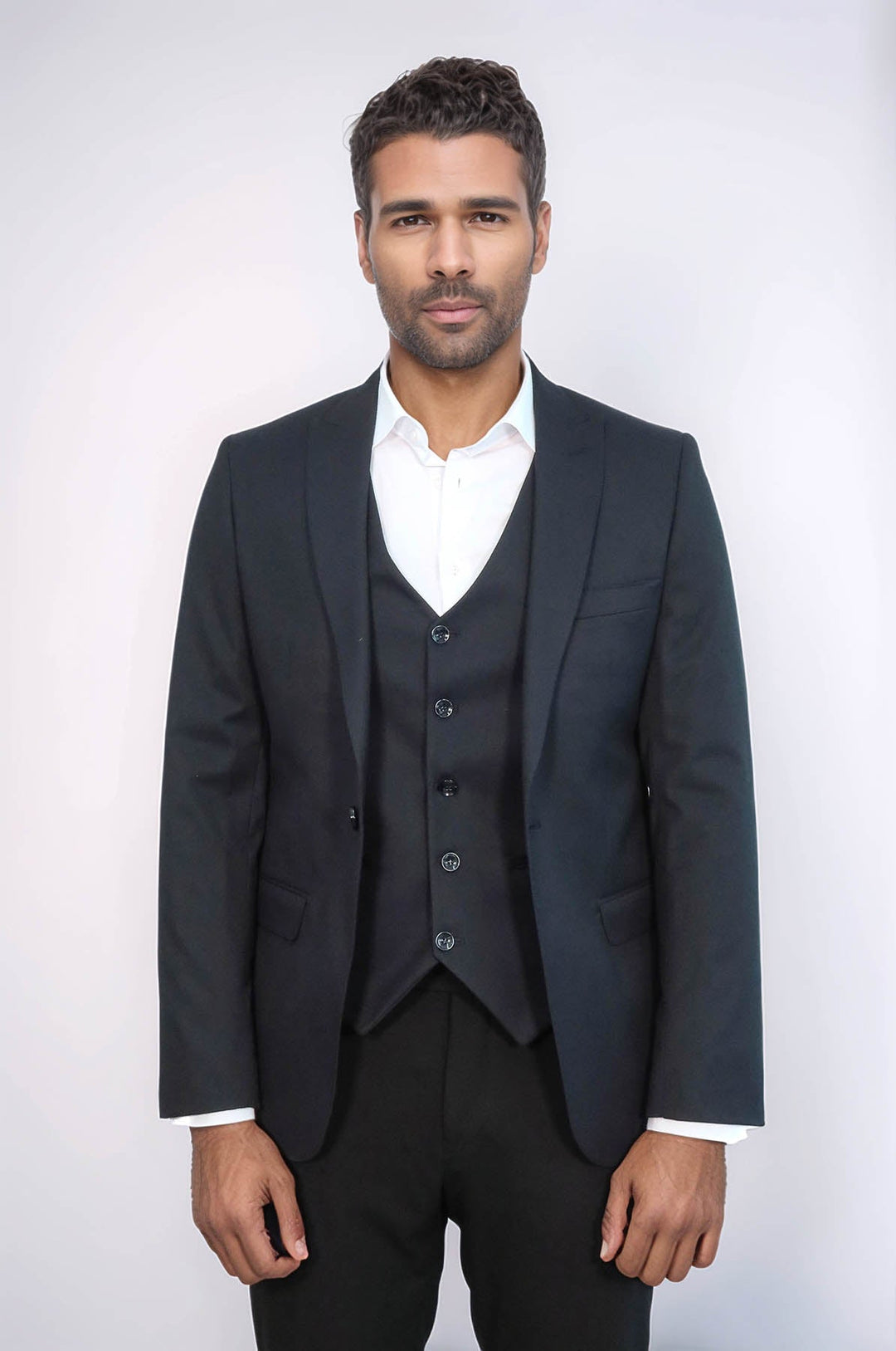 WSS Plain Navy Blue Blazer Vest Set  - West Sacramento