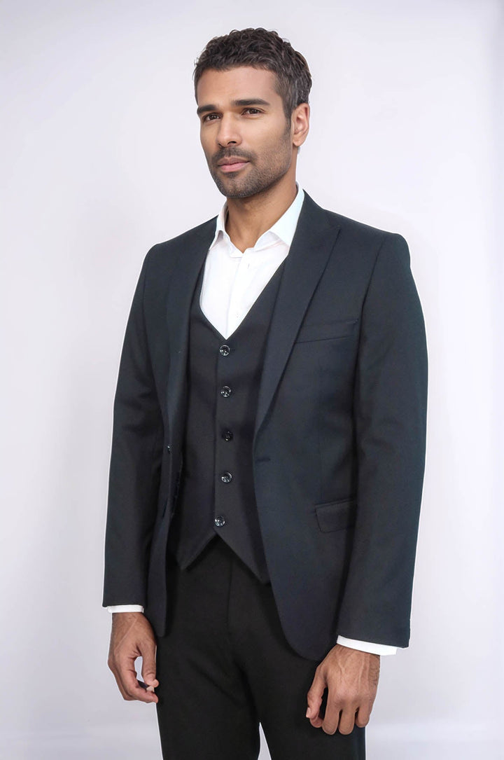 WSS Plain Navy Blue Blazer Vest Set  - West Sacramento
