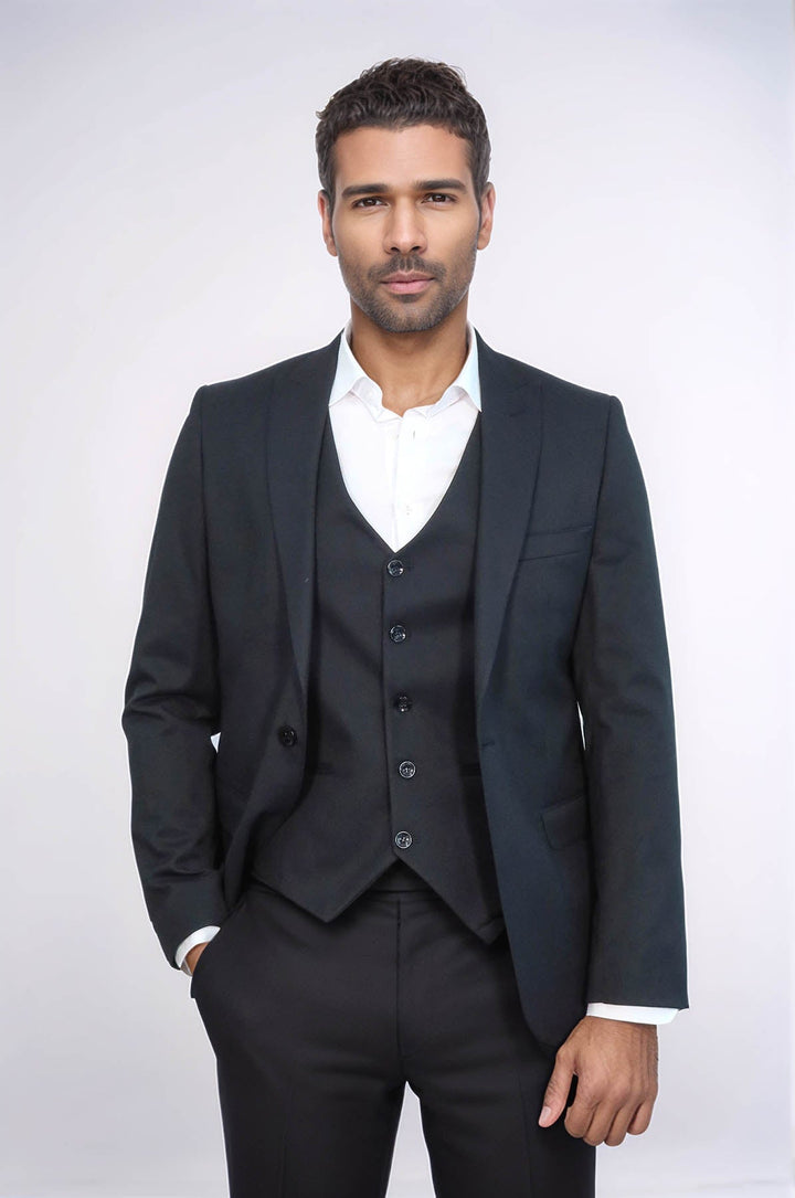 WSS Plain Navy Blue Blazer Vest Set  - West Sacramento