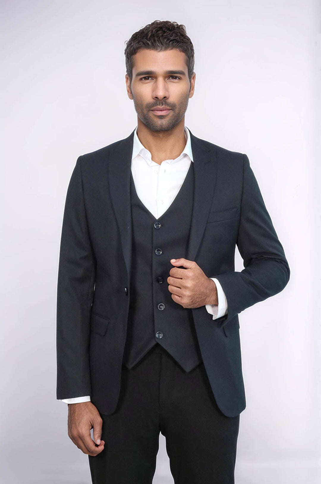 WSS Plain Navy Blue Blazer Vest Set  - West Sacramento