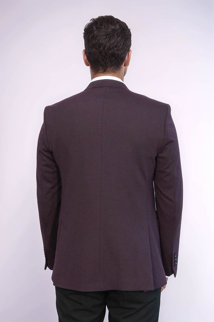 WSS Plain Burgundy Vest Blazer Set  - Freising