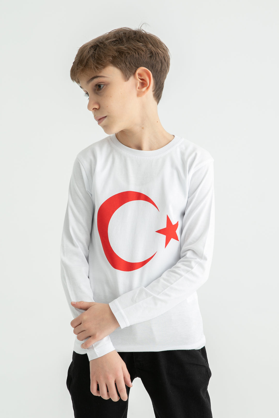 MPL Boy's T-shirt with Star Print on Long Sleeves - Münster