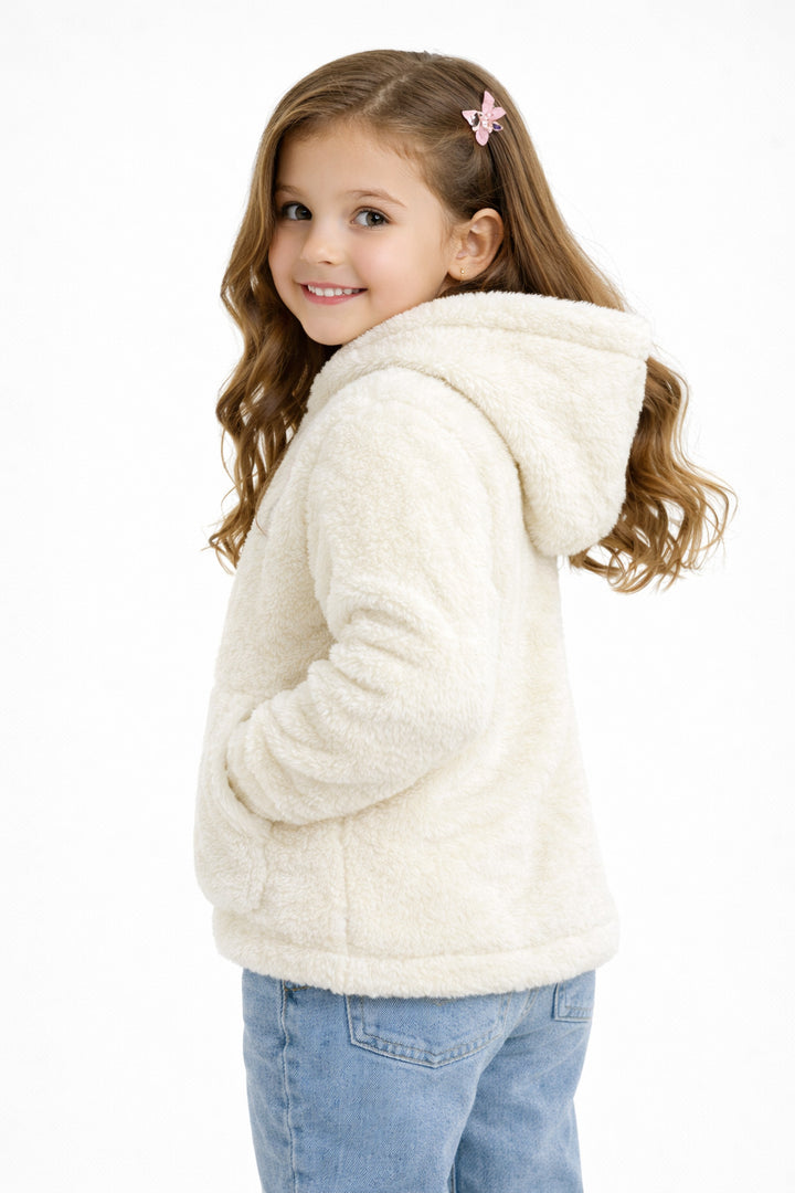 MPL Girl Child Plush Cardigan with Cat Embroidery 518 - Barnstable