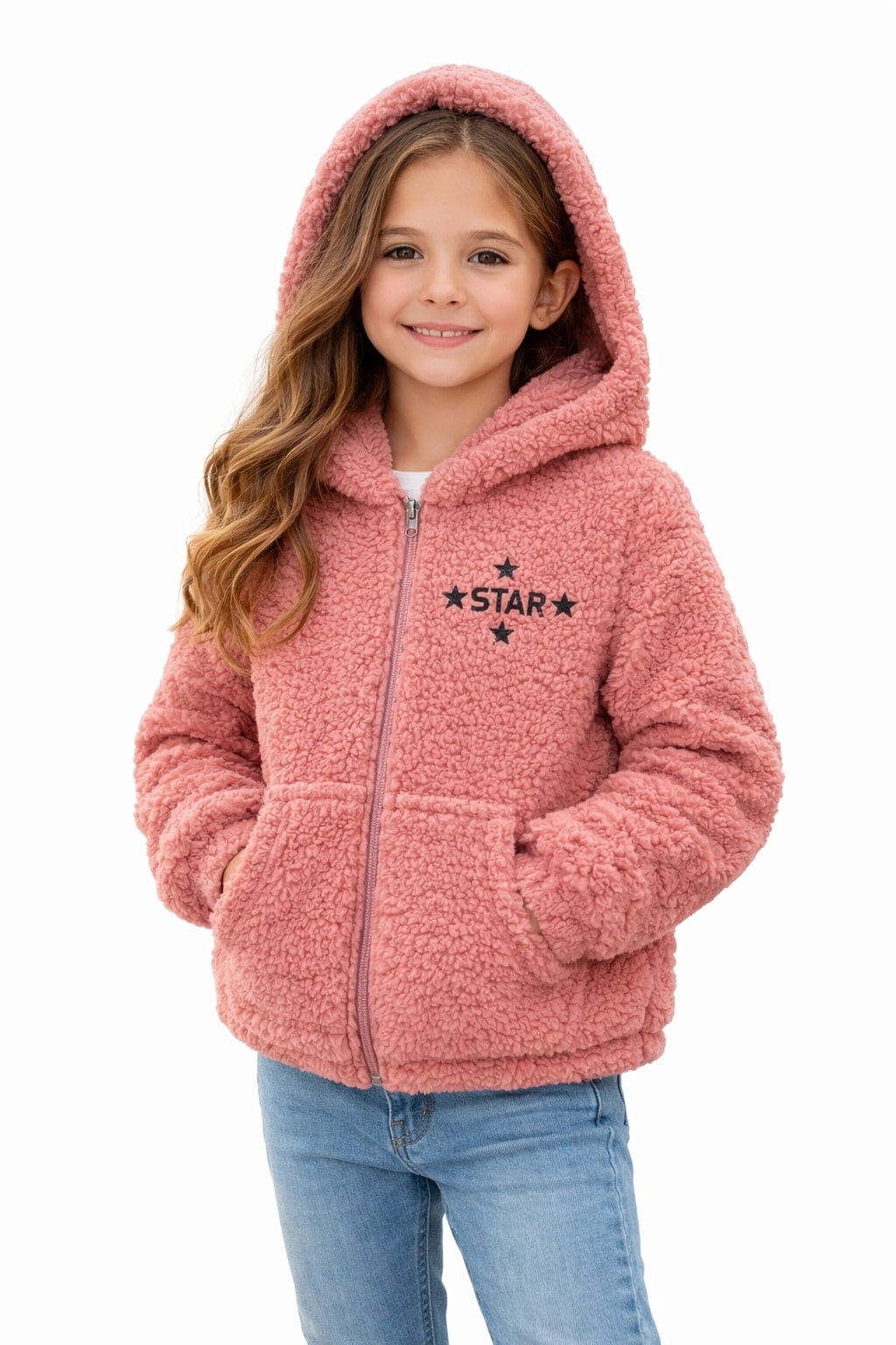 MPL Boy Star Embroidered Plush Cardigan 8002 - Novomoskovsk