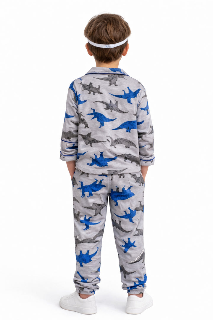 MPL Erkek Çocuk Dinazor Baskılı Pijama Takım - Acámbaro