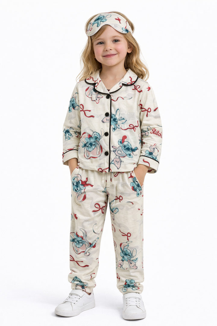 MPL Kız Çocuk Stich Baskılı Pijama Takım - Fredericksburg