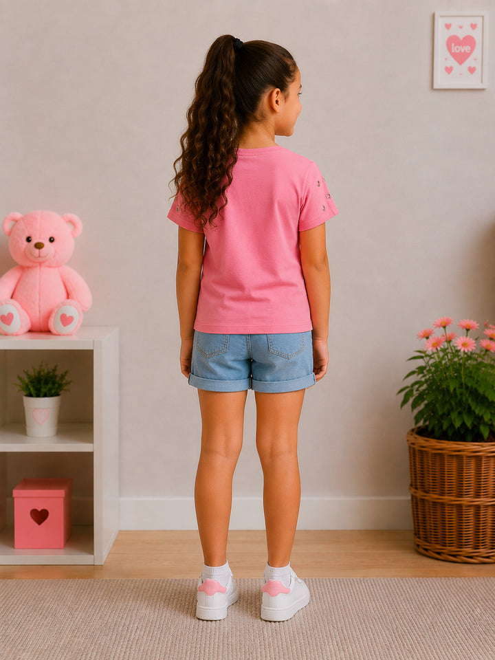 MPL Kız Çocuk Çiçek Nakışlı Tişört 26827 - Taxco de Alarcón