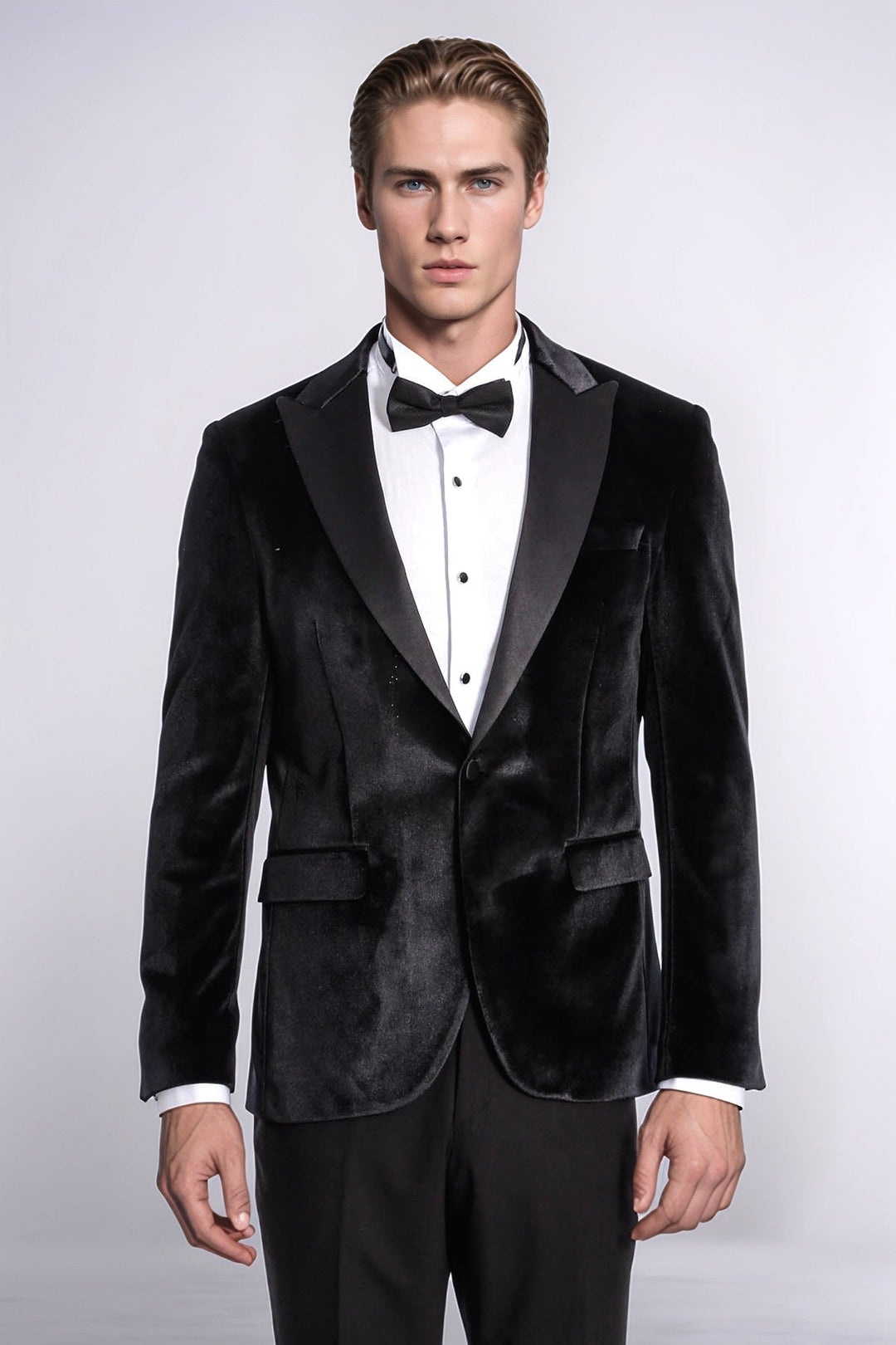 WSS Velvet Slim Fit Black Men Tuxedo Jacket  - Sterling Heights