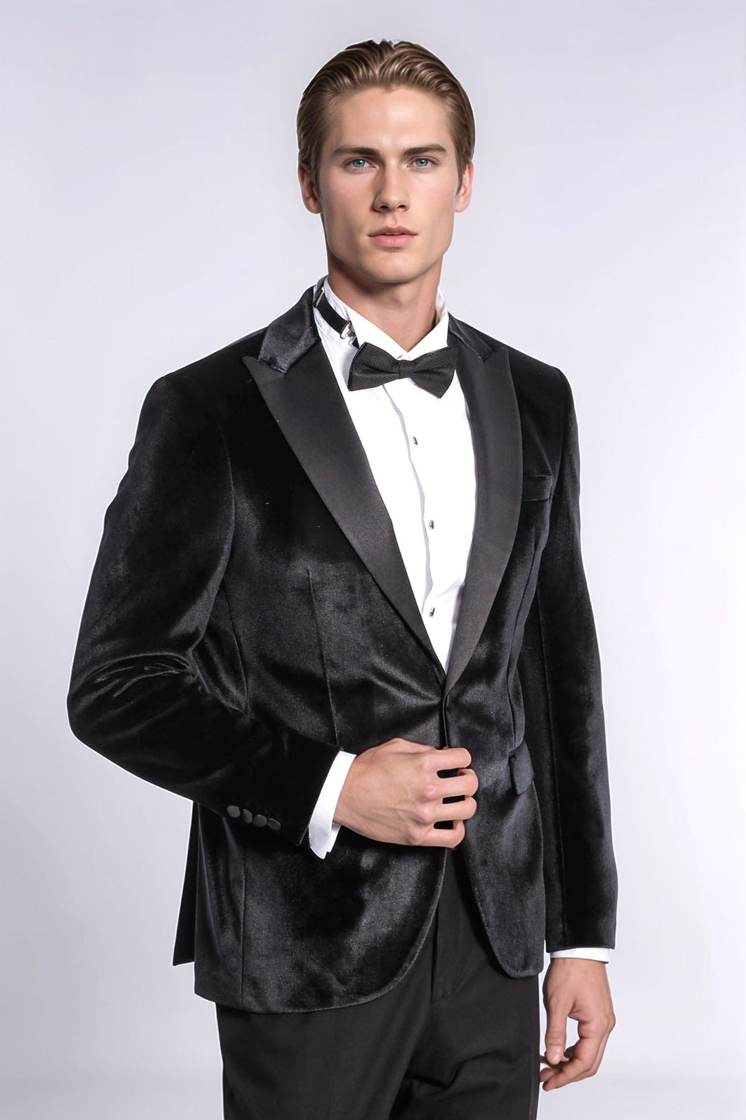 WSS Velvet Slim Fit Black Men Tuxedo Jacket  - Sterling Heights