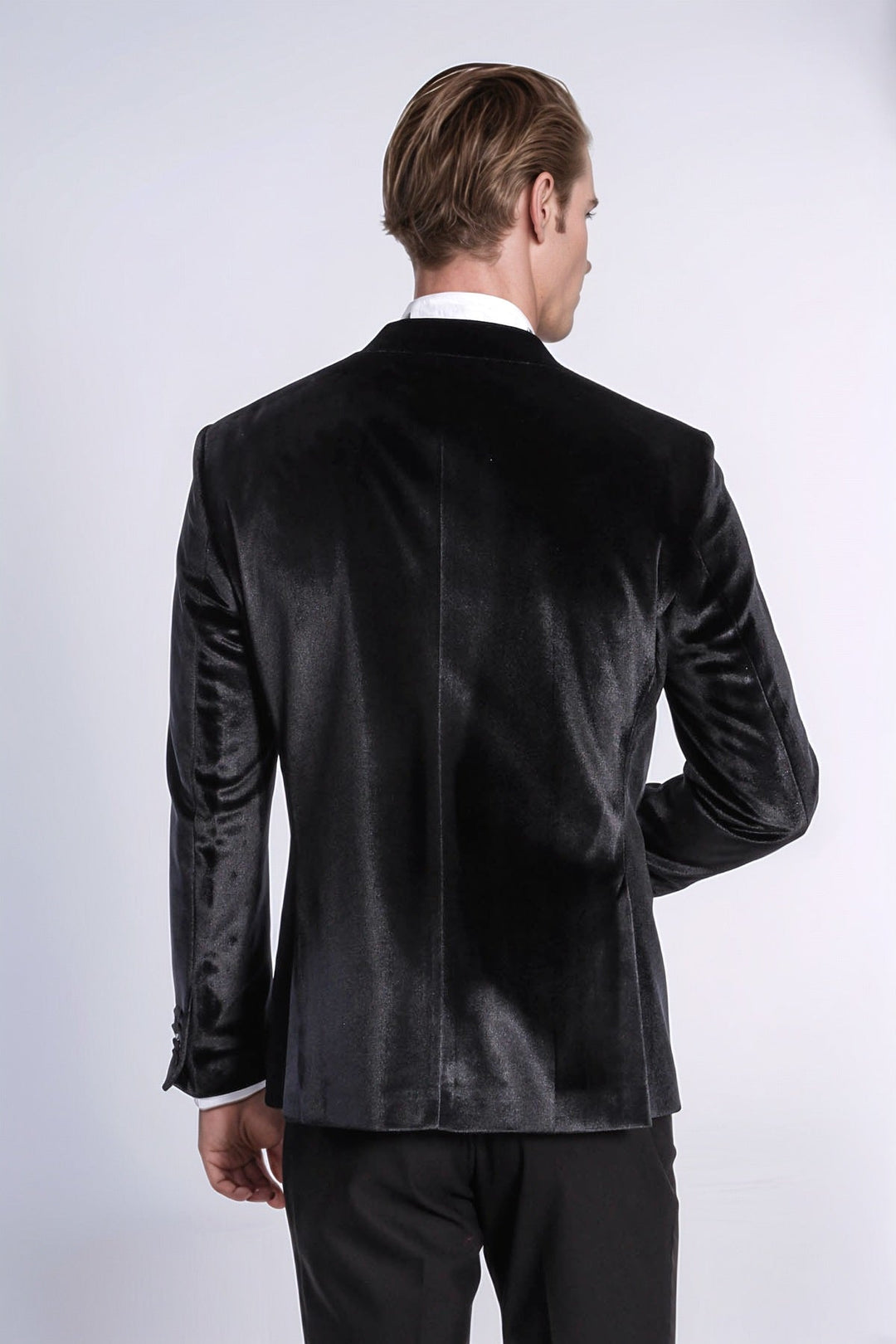 WSS Velvet Slim Fit Black Men Tuxedo Jacket  - Sterling Heights