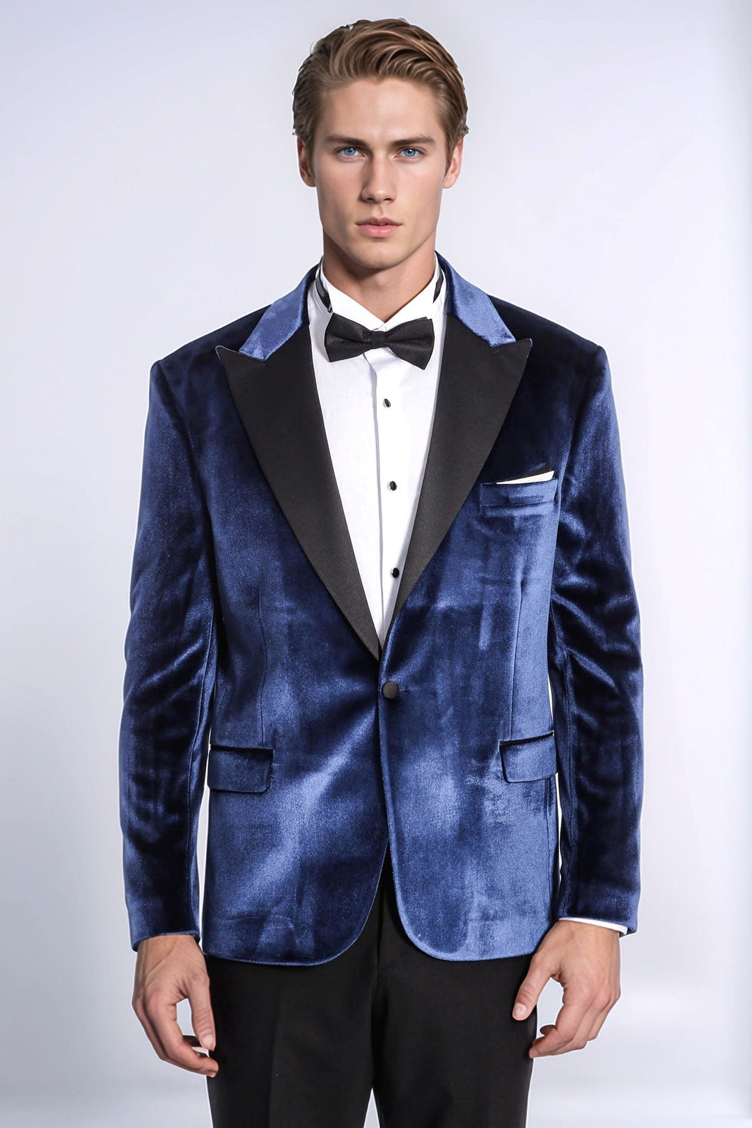 WSS Velvet Slim Fit Blue Men Tuxedo Jacket  - Siegburg
