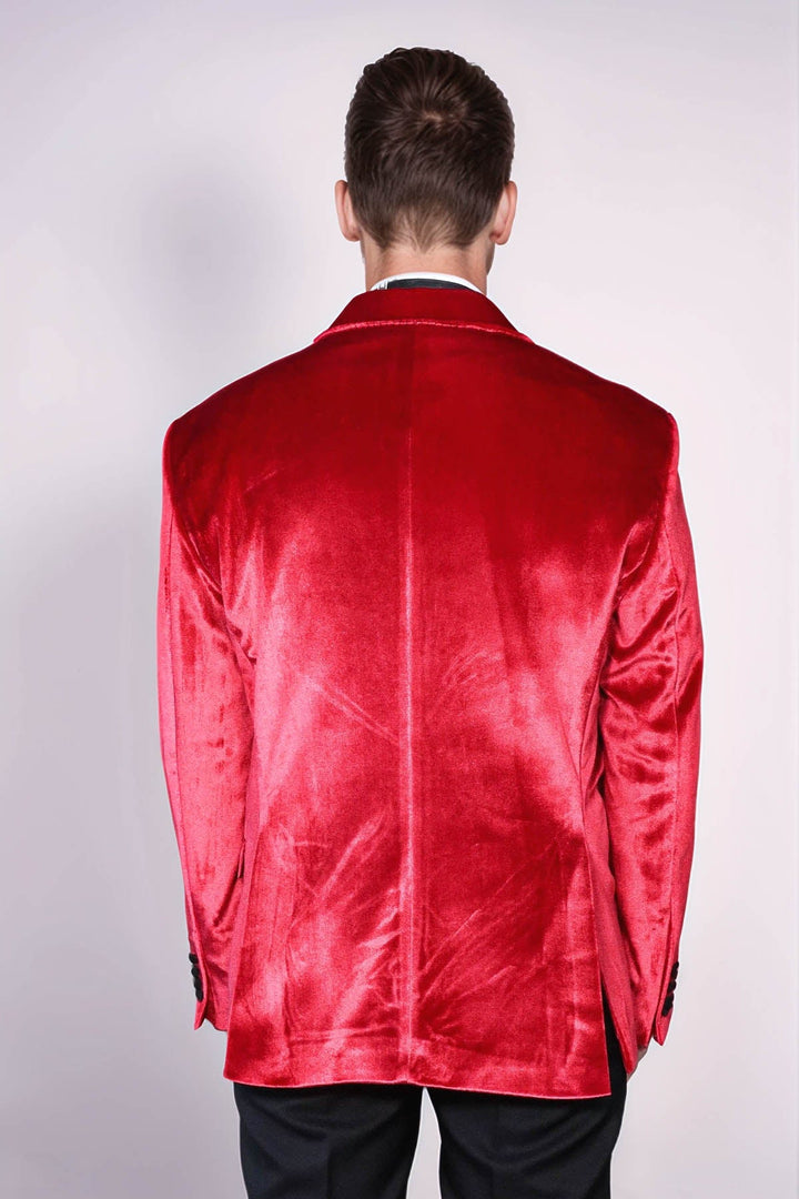 WSS Peak Lapel Velvet Red Men Wedding Tuxedo Blazer  - Bruchsal
