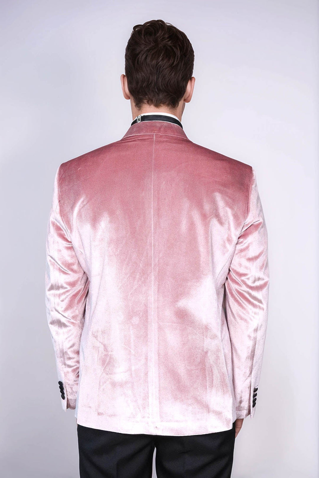 WSS Slim Fit Peak Lapel Velvet Pink Men Tuxedo Jacket  - Teijlingen