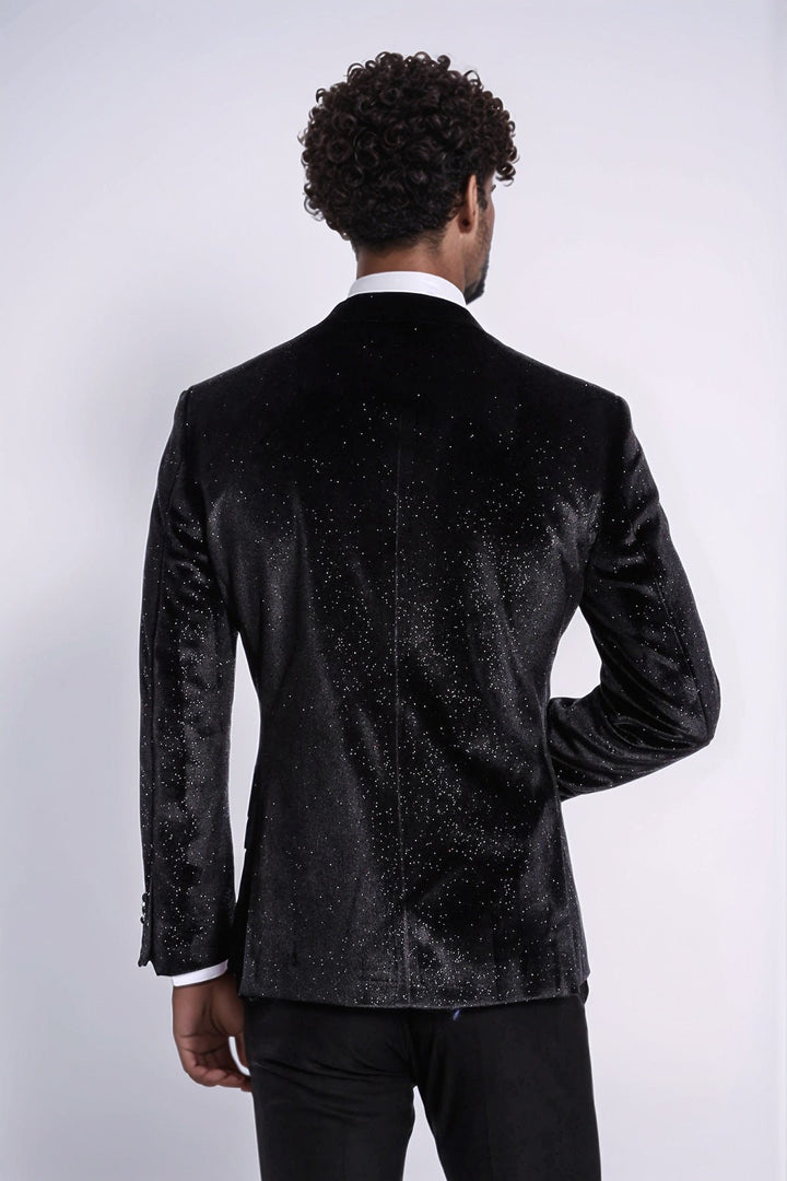 WSS Sparkle Slim Fit Velvet Black Men Dinner Jacket  - San Sebastián de los Reyes