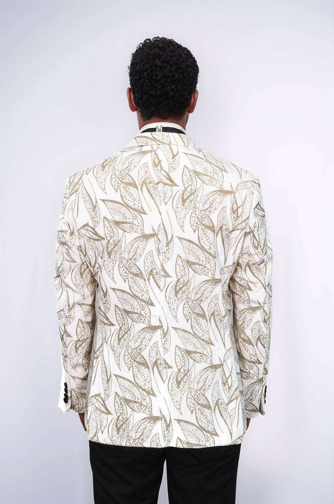 WSS Glittery Slim Fit White Men Wedding Groom Tuxedo Jacket  - Salem