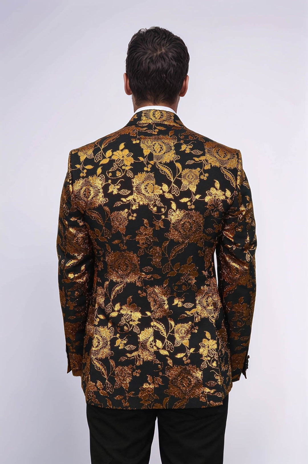 WSS Floral Patterned Slim Fit Yellow Men Party Blazer  - Milan
