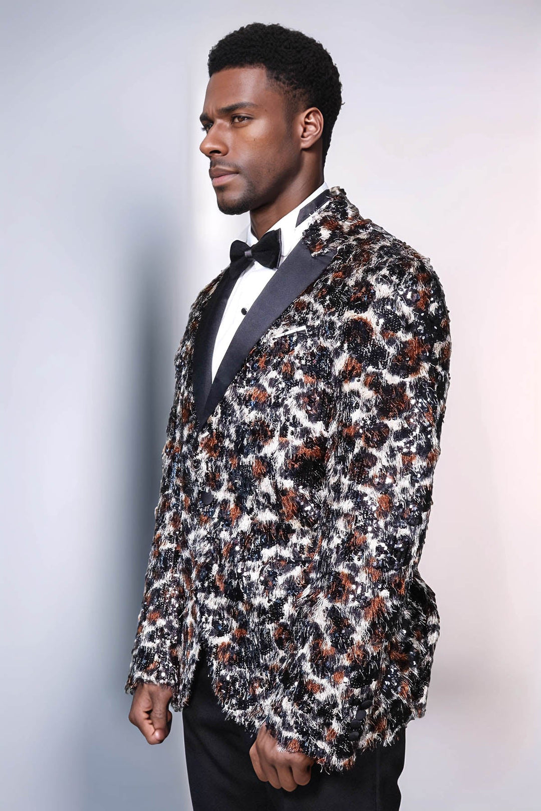 WSS Leopard Patterned  Men's Tuxedo Evening Jacket  - Rio Tinto