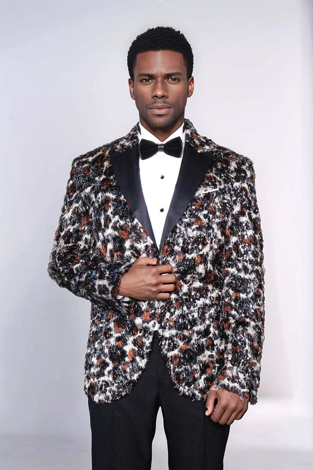 WSS Leopard Patterned  Men's Tuxedo Evening Jacket  - Rio Tinto