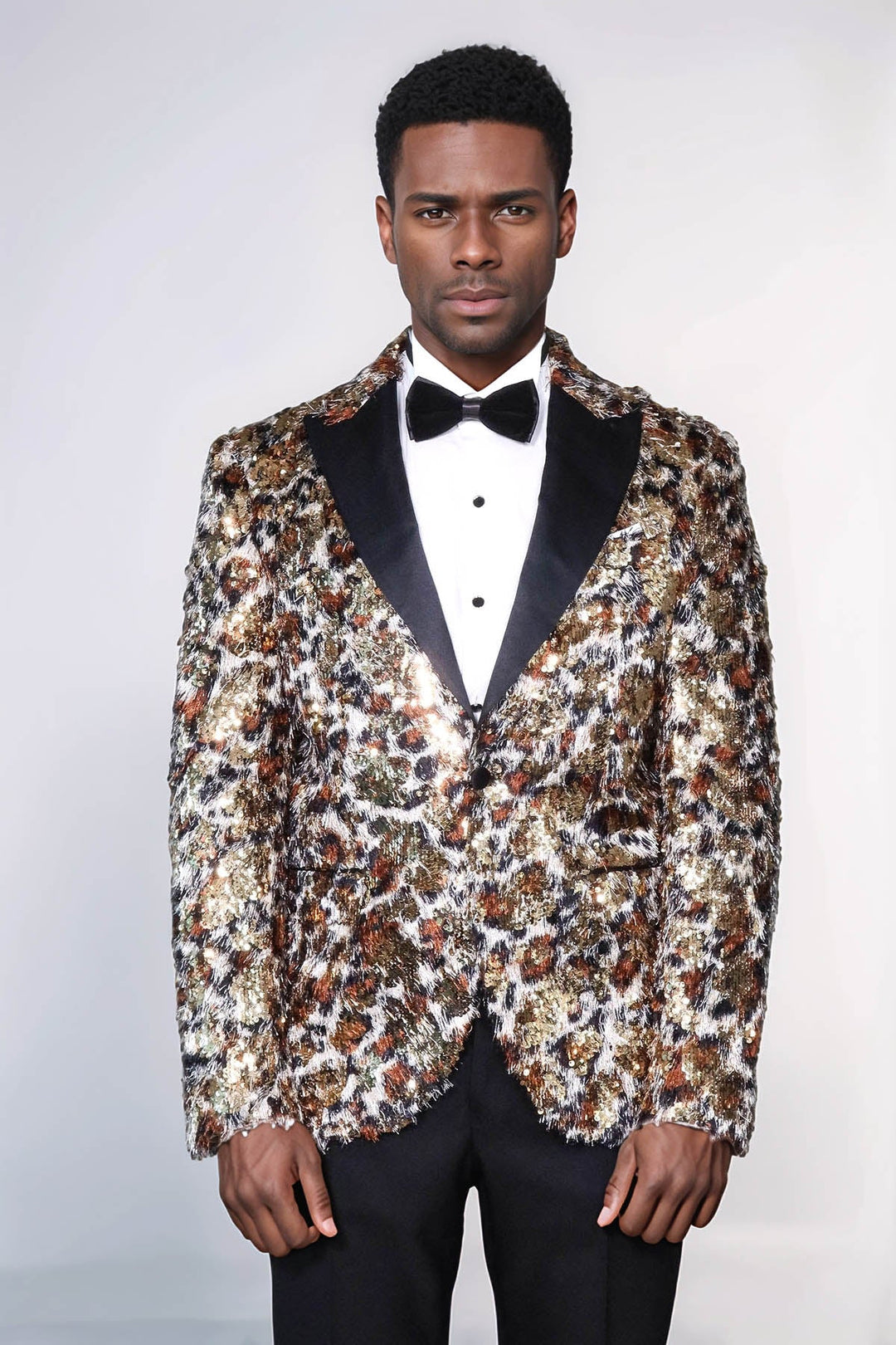 WSS Leopard Patterned  Men's Tuxedo Evening Jacket  - Prescott