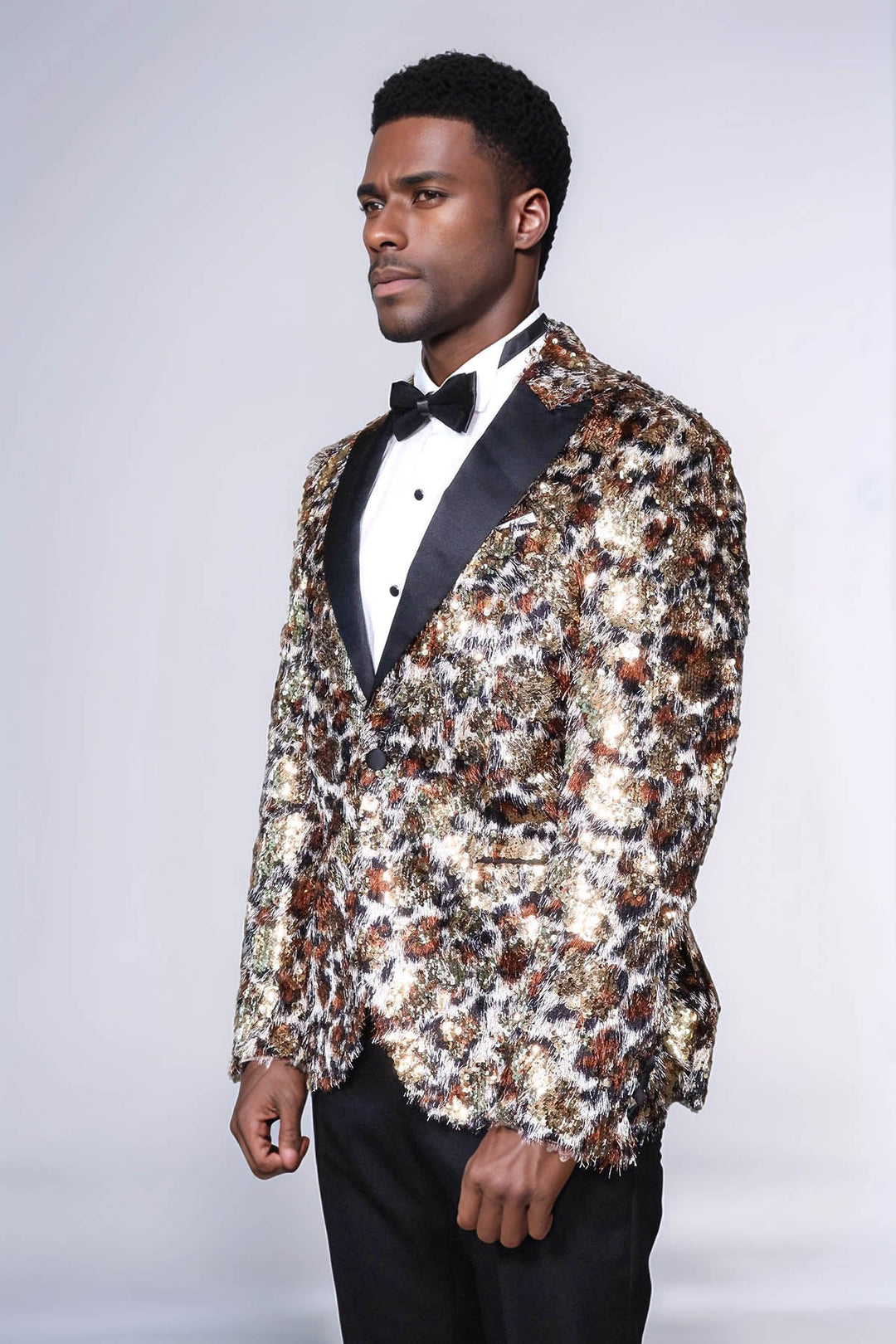 WSS Leopard Patterned  Men's Tuxedo Evening Jacket  - Prescott