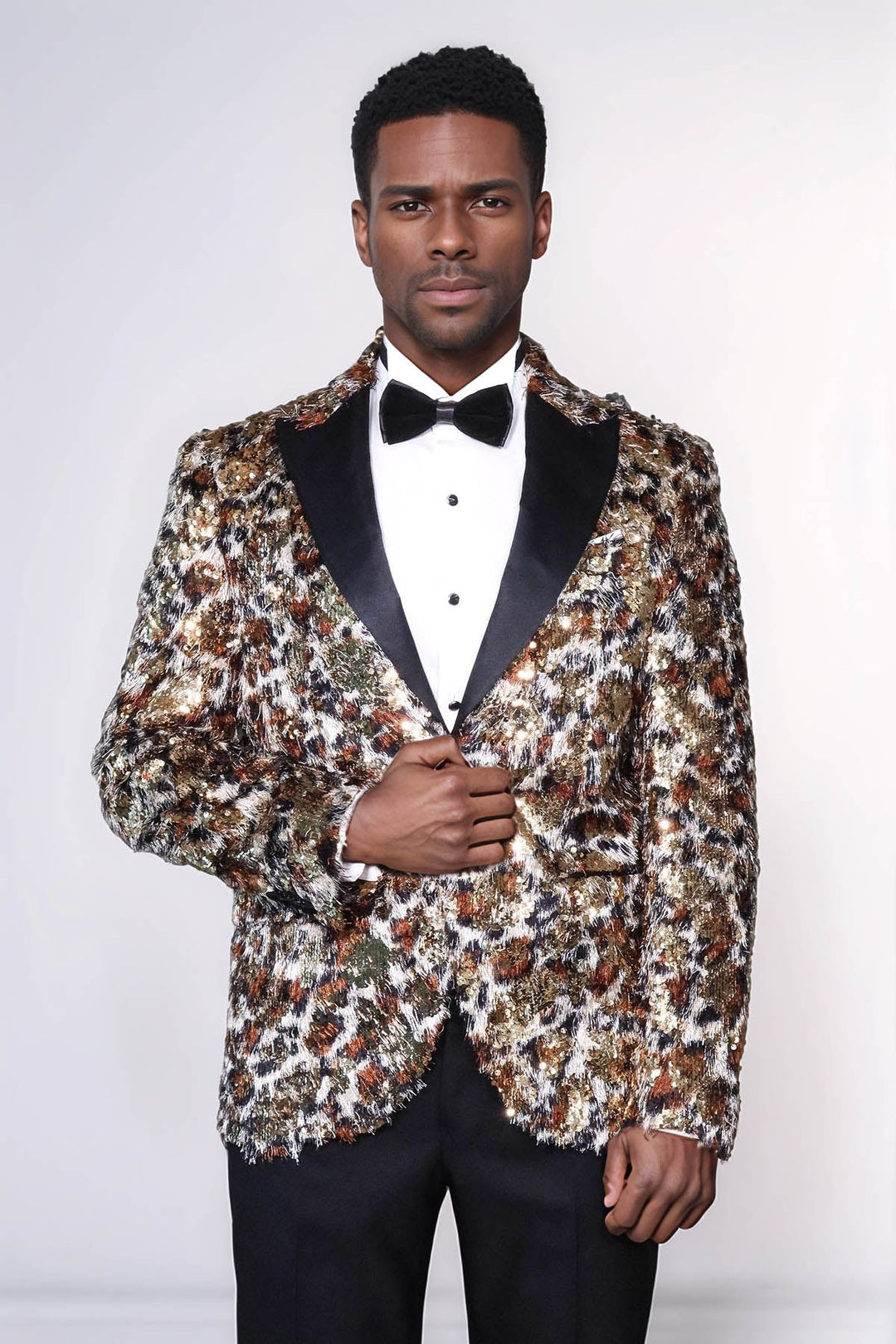 WSS Leopard Patterned  Men's Tuxedo Evening Jacket  - Prescott