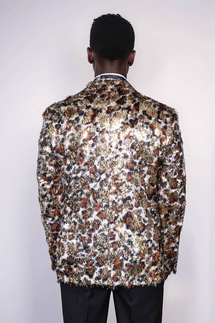 WSS Leopard Patterned  Men's Tuxedo Evening Jacket  - Prescott