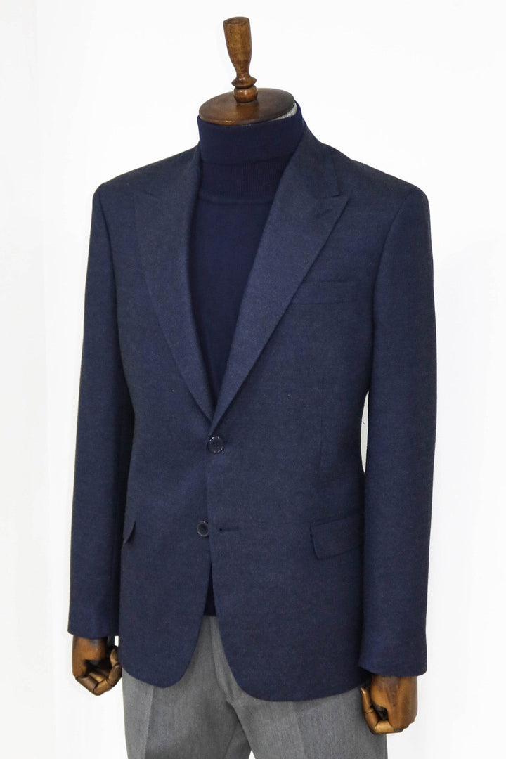 WSS Plain Slim Fit Sport Navy Blue Men Blazer  - Singen