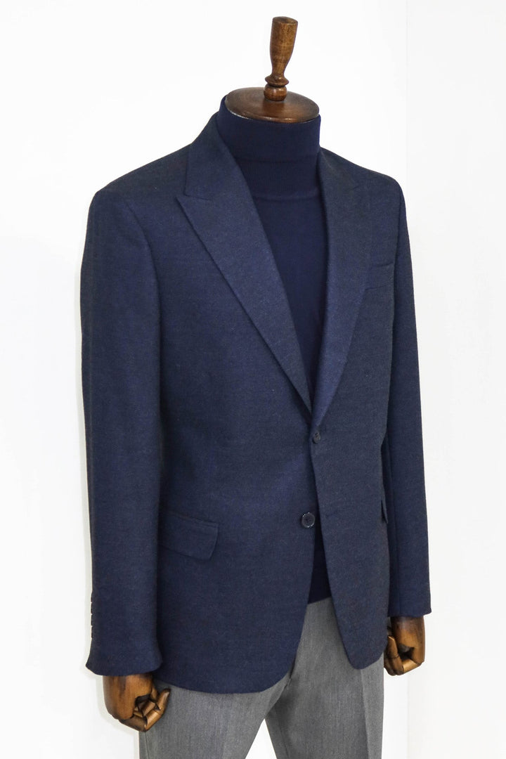 WSS Plain Slim Fit Sport Navy Blue Men Blazer  - Singen