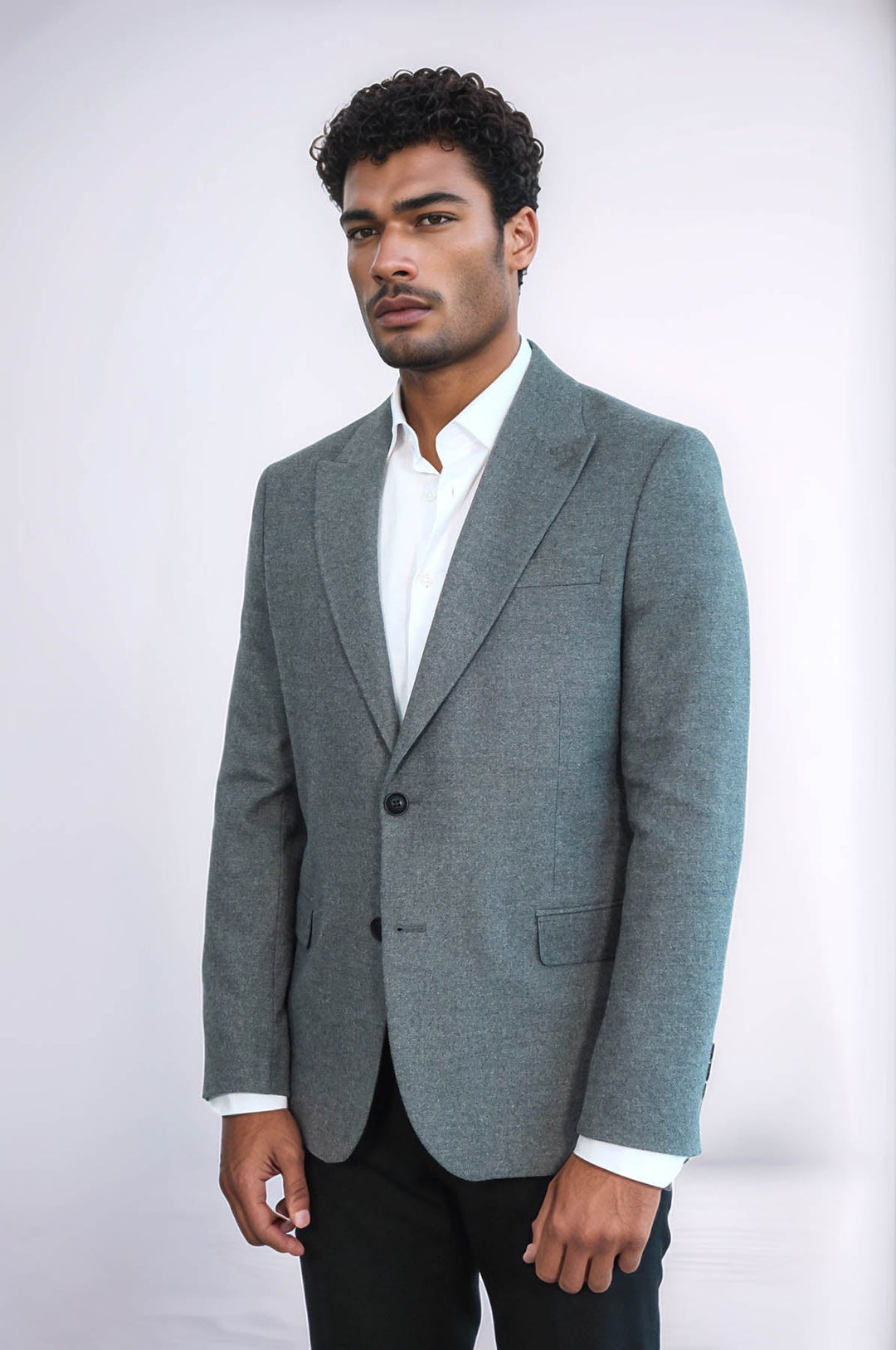 WSS Plain Slim Fit Sport Grey Men Blazer  - Seaside