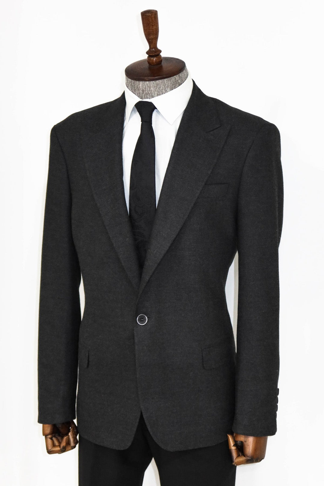 WSS Plain Slim Fit Sport Anthracite Men Blazer and Trousers Combination  - Schorndorf