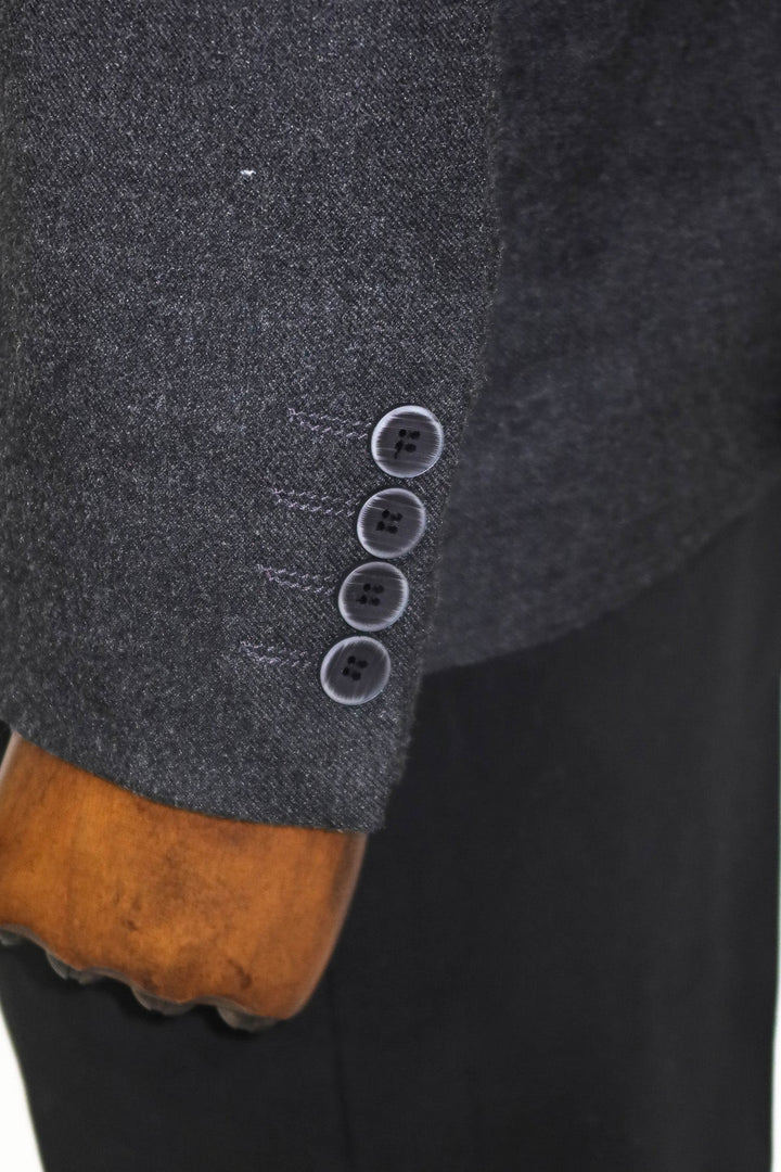 WSS Plain Slim Fit Sport Anthracite Men Blazer and Trousers Combination  - Schorndorf