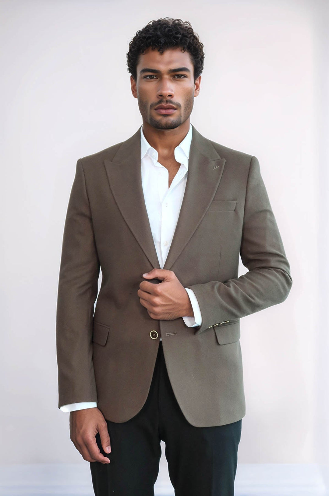 WSS Plain Slim Fit Sport Brown Men Blazer  - Meyzieu