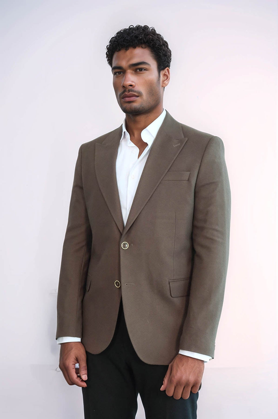 WSS Plain Slim Fit Sport Brown Men Blazer  - Meyzieu